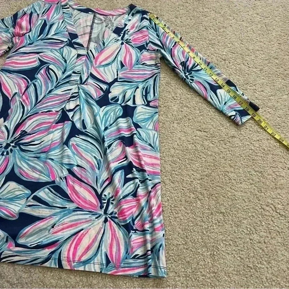Lilly Pulitzer 3/4 Long Sleeve Amina Multi Neon Print Dress Wm Size Small 29457 - Picture 9 of 15